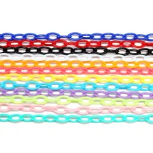 

10pcs 50cm Colorful Acrylic Link Chain Lobster Clasp Keychains For Necklace Bracelet Making Colorful Chain Plastic Chain Links