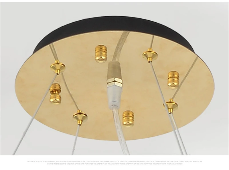 Новая Круглая Люстра Современного Дизайна Подвесная лампа AC110V 220 V освещение гостиной комнаты золота/серебра