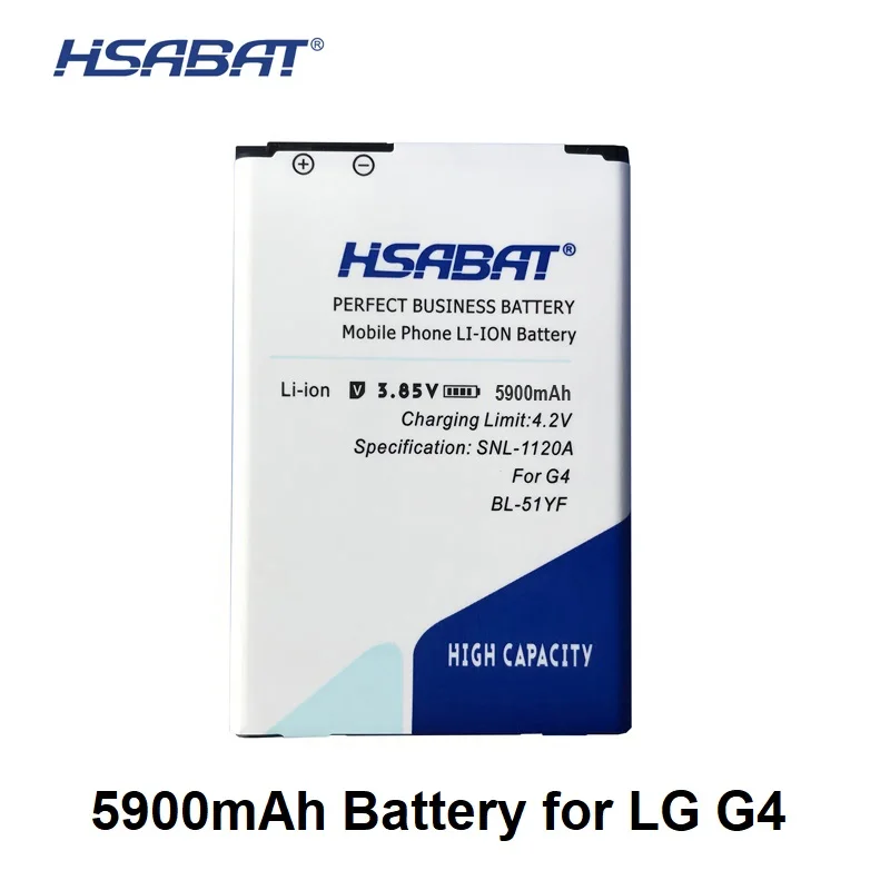 

HSABAT 5900mAh Battery for LG G4 BL-51YF BL-51YH H815 H811 H810 VS986 VS999 US991 LS991 F500 G Stylo F500 F500S F500L F500K
