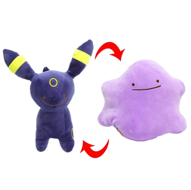 25 см плюшевый двусторонний Ditto трансформер драконовый Eevee Furret Magikarp Sableye Trubbish Umbreon хорошее качество Рождественский подарок для детей