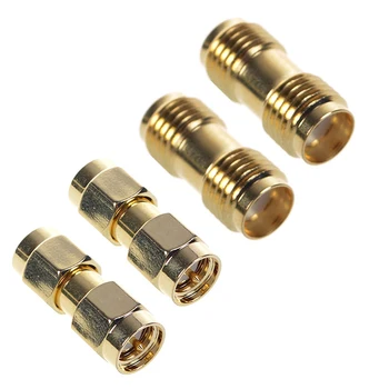 

2 Pcs SMA Male to SMA Male Plug+ 2 Pcs SMA Female to SMA Female Jack RF Coaxial Adapter Connector