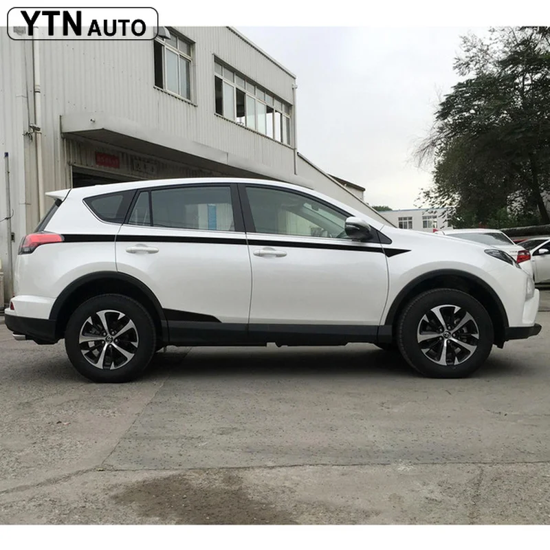 Подходит для Toyota Rav4 2017 2018 автомобильные наклейки крутые гоночные боковые двери