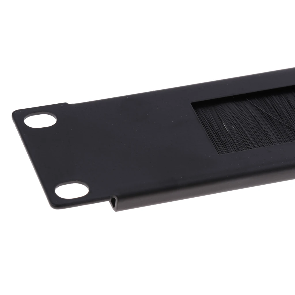 Brush Panel 19'' 1U Server Cabinet Cable Management Tidy Bar Slot Rack Slot