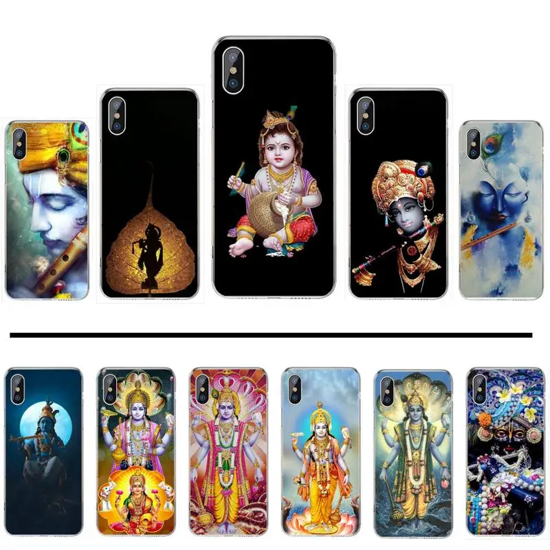

Indian god Lord Krishna Phone Case For iphone 12 5 5s 5c se 6 6s 7 8 plus x xs xr 11 pro max