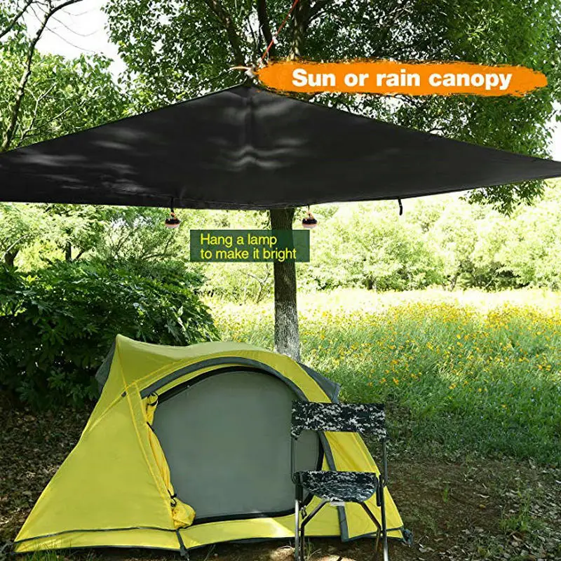 Rhombus Waterproof Tarp Tent Shade Outdoor Camping Hammock Rain Fly UV Garden Awning Canopy Sunshade 350x280cm camping tent sun shade sail waterproof tarpaulin waterproof tarp tarpaulin rain cover ultralight tarp camping canopy