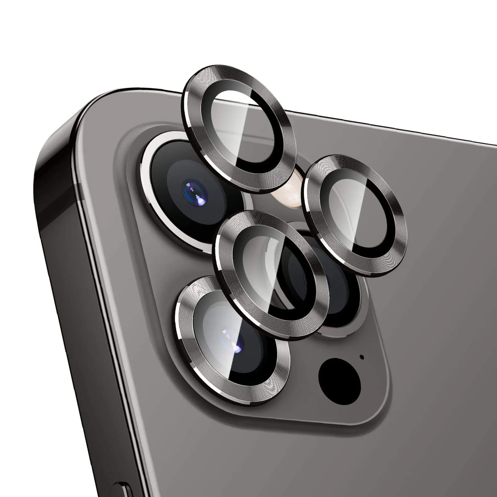 smartphone lens 3pcs Camera Lens Cover For IPhone 12 Pro Max Full Cover Camera Metal Ring Glass For IPhone 11 12Pro Max Mini 12pro Lens Cover phone camera zoom lens Lenses