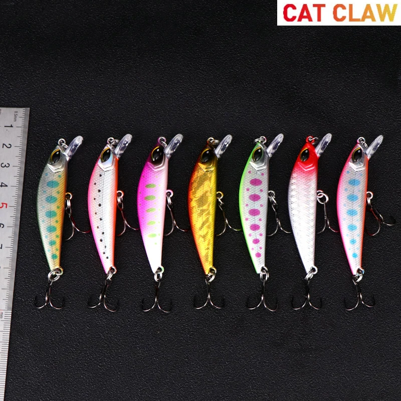 Cat Claw Minnow 67MM/8.3g fishing Lure Treble Hooks Surface upper middle water Floating Sea Fishing Lure Hard Fake bait 506M NEW