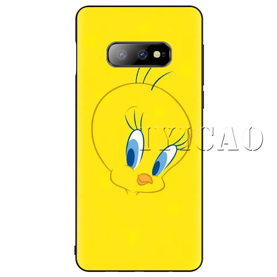 IYICAO милый мультфильм Твити Мягкий силиконовый чехол для samsung S6 S7 S8 Edge S9 S10 Plus S10e