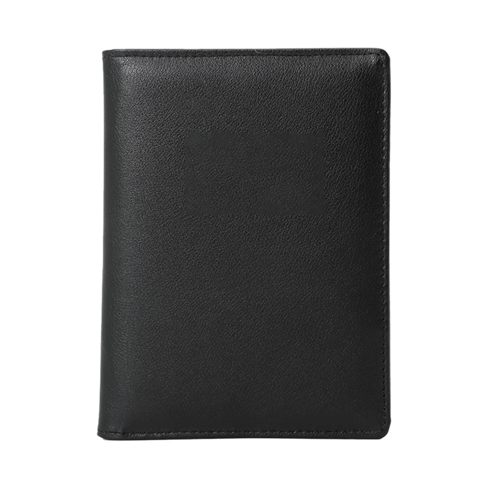 Черный Unisex Gift Passport Holder PU Leather Accessories Document Blocking Travel Wallet Business Space Saving Organizer ID Card - Цвет: Черный