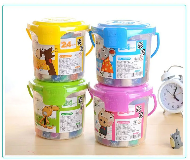 M&G 24 Color Colored Clay Ake04005 Hand Barreled Stationery DIY Handmade Material dai mo ju Colored Clay