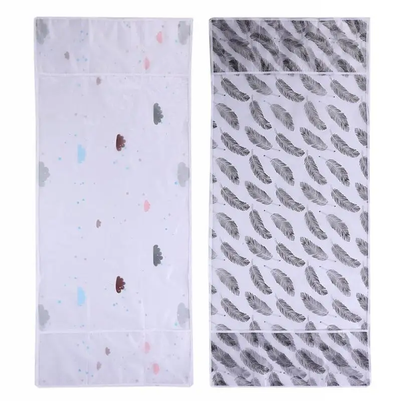 

Clouds/Feather Style Simple Transparent Printing Waterproof Refrigerator Dust Cover with Storage Bag 130*55cm