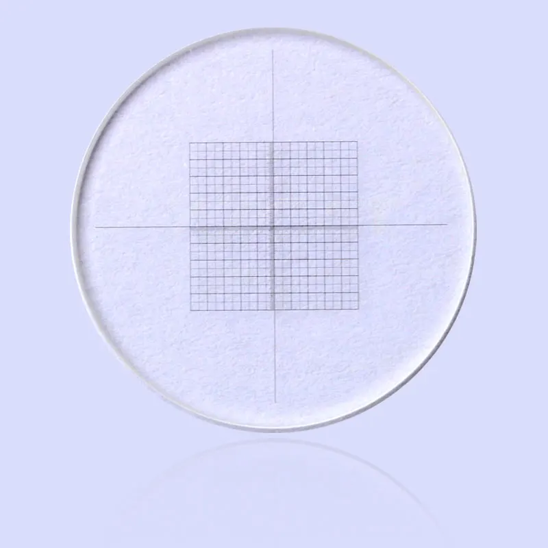 Microscope Eyepiece Lens Micrometer Calibration Slide With Grid cross