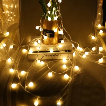 

Garland 2M 20LEDs AA Battery LED Ball String Lights Christmas lights indoor Garland on Batteries Wedding Xmas Decoration light