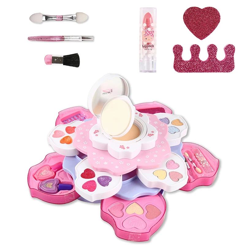 

Girl Princess Makeup Toys Dressing Table Fashion Beauty Set Safe Non-toxic Easy To Clean Makeup Kit for Dress Children Gifts