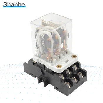 

1set Intermediate relay JQX-38F 3Z 40A power relay Electromagnetic relay with base 11pin DC12V DC24V AC110V AC220V