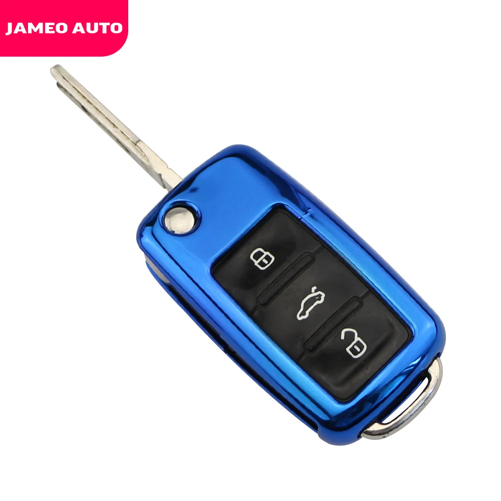 

TPU 2 3 Button Remote Key Shell Case Car Key Cover Case for VW Golf for Skoda Yeti Superb Rapid Octavia for SEAT Leon Ibiza