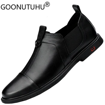 

Men's Shoes Casual Genuine Leather Loafers Male Autumn Winter Classics Brown Black Slip On Derby Shoe Man Driving Shoes For Men