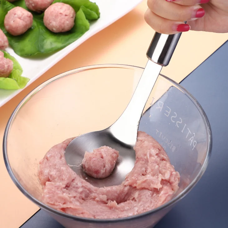 304 stainless steel meatballs maker Kitchen tools meatballs spoon fish balls shrimp smooth press