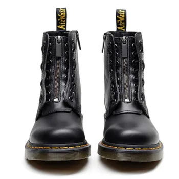 

High Quality Women Shoes Woman Boots Fashion Short Boots Motorcycle Boots Solid Color 2020 New Autumn Fashion Zipper Boots