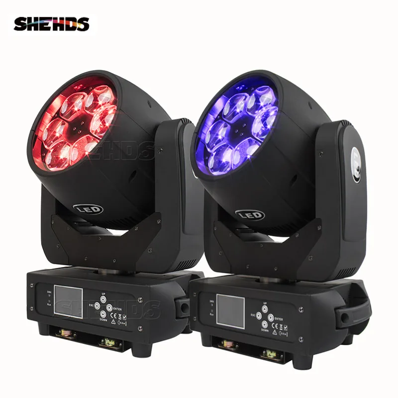 

6x40W Six Bee Eye Moving Head Led Beam Zoom Wash RGBW 4in1Dmx Control For Dj Disco Stage Wedding Party Club Effect Light SHEHDS