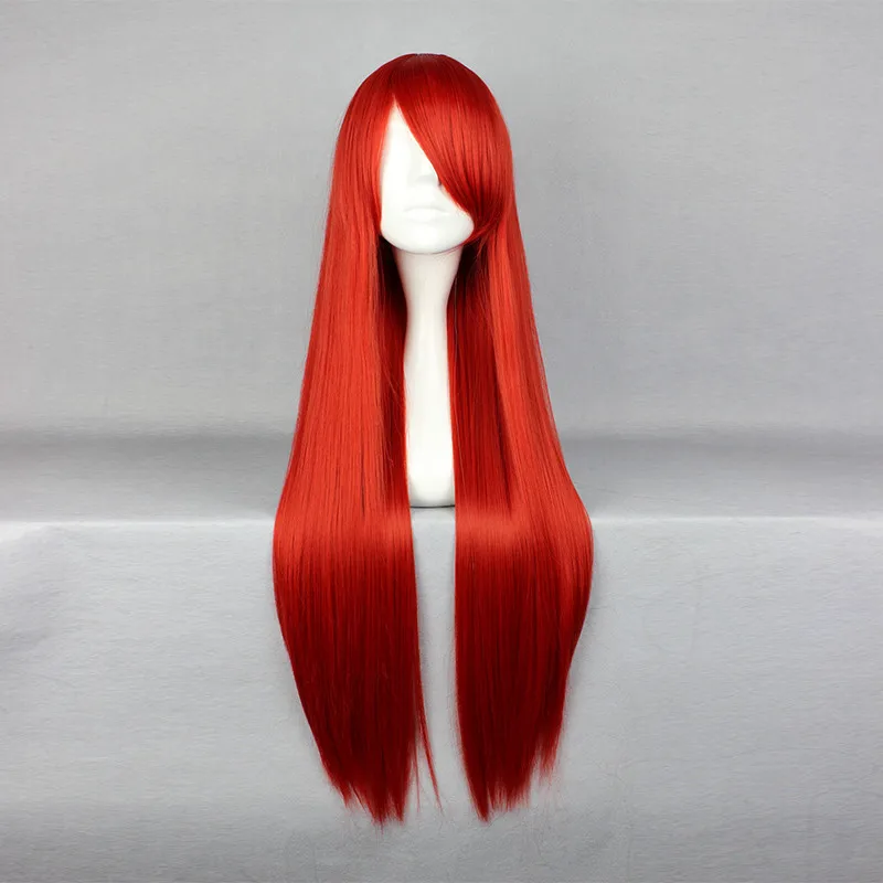 only wig Сказочное животное, хвост, костюмы для косплея, Эрза, алая белая рубашка и синяя юбка, комплект для косплея, одежда для женщин, вечерние платья на Хэллоуин - Цвет: only wig