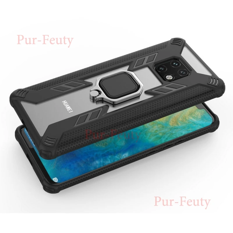 Чехол для huawei mate 20 Pro LYA L09 L29 силиконовый защитный бампер Противоударный задняя крышка для mate 20Pro LYA-L09 LYA-L29 металлическое кольцо