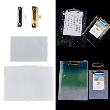 

DIY A4 Clipboard Resin Mold File Folder Resin Molds Epoxy Silicone Tray Molds File Folder Portfolio Drawing Board Mold