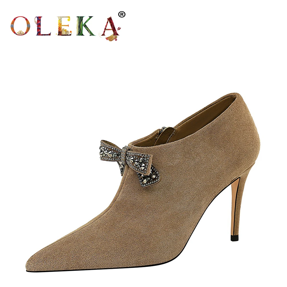 

OLEKA Super High Shoes Women Mature Style Pumps Pumps Strange Heeloffice & Career Spring/autumn Basic Pointed Toe Heels AS395