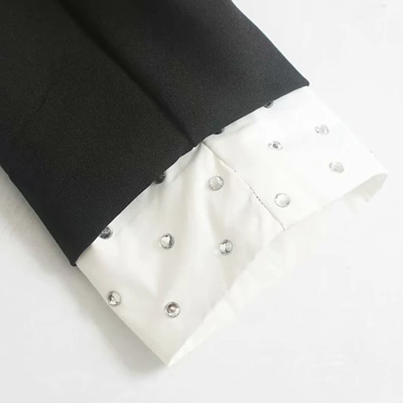 Autumn Winter Women Vintage Black Black Jacket 2020 New Fashion Ladies Double Breasted Slim Suit Coat
