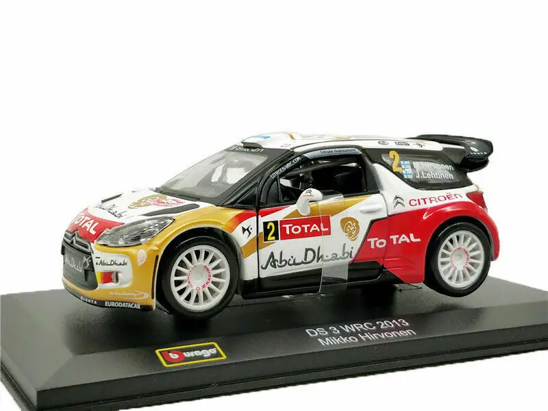 Bburago 1:32 Citoren DS 3 WRC 2013 szebastien Loeb Mikko Hirvonen литье под давлением модель гоночный автомобиль в коробке