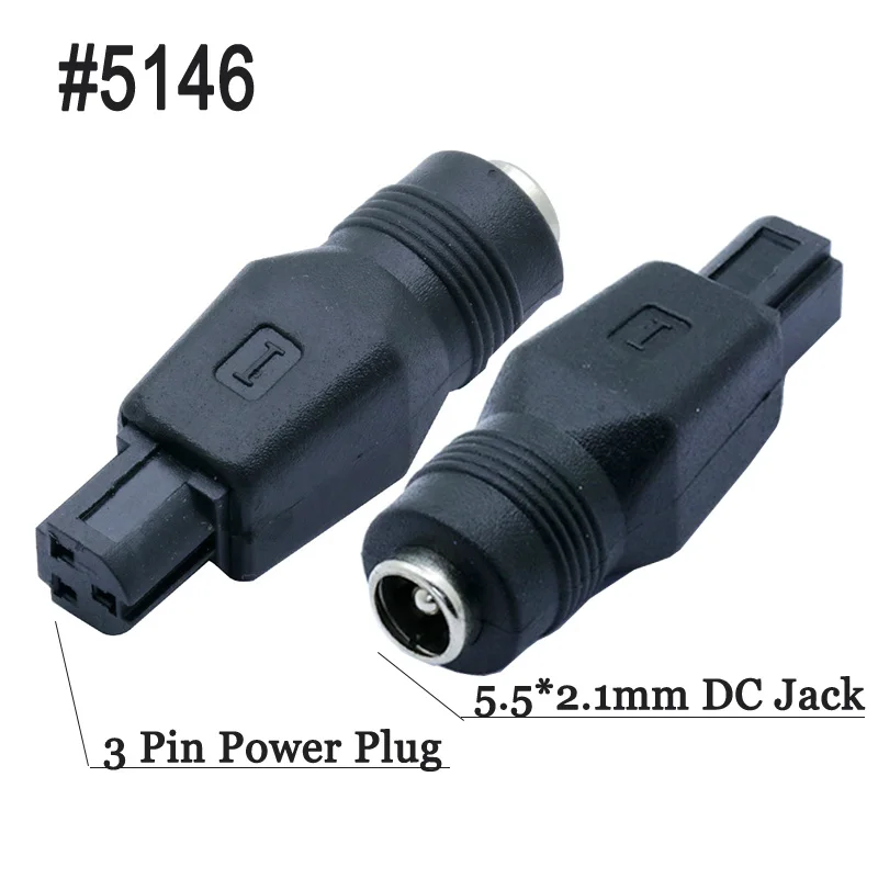 3 Pin Plug to 5521 10 шт./лот DC 5,5*2,1 мм гнездо 7,4*0,6/4,5*0,6*7,9*0,9/USB A/usb type C/3 P 4P AC Plug Ноутбук DC преобразователь питания - Цвет: 3 Pin Plug to 5521