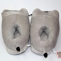 Cartoon Full Covered Cat Slippers Warm Winter Slides Soft Plush Doll Indoor Cute Anime Bedroom Shoes For Man Woman Home Use - Image 4