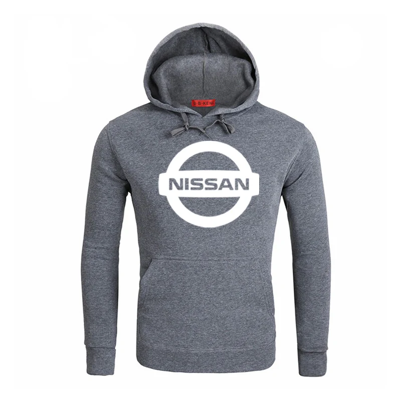 Мужские толстовки с капюшоном с логотипом Nissan, весенне-осенняя мужская толстовка с капюшоном в стиле хип-хоп, Harajuku, модная повседневная флисовая толстовка с капюшоном, спортивный костюм - Цвет: Оранжевый