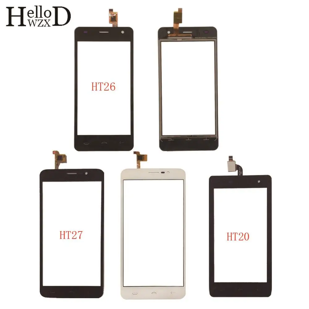 Мобильный сенсорный экран панель для HOMTOM HT20 HT26 HT27 сенсорный экран дигитайзер панель сенсор сенсорный экран Переднее стекло 3M клей салфетки