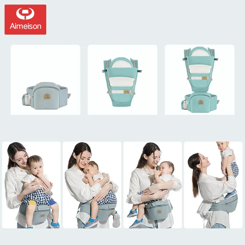 Ergonomic Baby Carrier Backpack With Hipseat For Newborn Multi-function Infant Sling Wrap Waist Stool AYD007