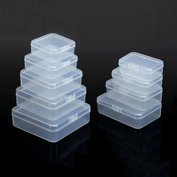 

24 sizes Clear Lidded Small Plastic Box Sundries Tools Cotton swab Storage Box Jewelry Display Box Screw Case Beads Container