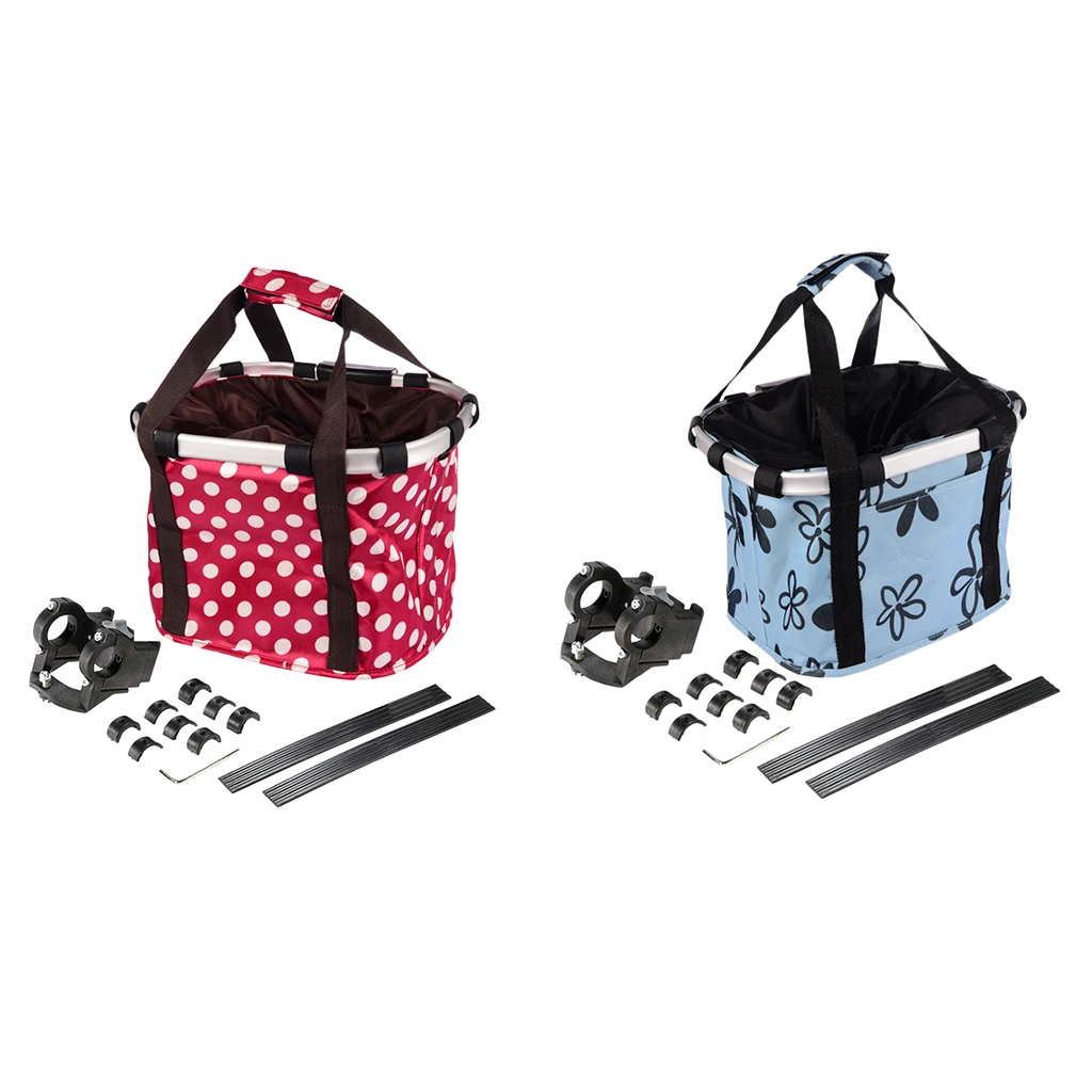 Bike Front Frame Bag Bicycle Storage Basket Outdoor Cycling Bike Handlebar Pouch with Drawstring Pocket, Waterproof