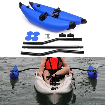 

2Pcs PVC Inflatable Boat Kayak Outrigger Canoe Boat Standing Float Stabilizer Standing Float Buoy 75cm Aluminum Alloy Rod