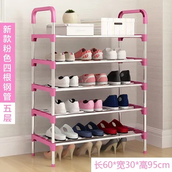 

2/3/4/5/6 Tiers Non-Woven Fabric Dustproof Shoe Rack Storage Organizer Cover Cabinet Shelf Shoe Cabinet DIY Shoes Storage Shelf