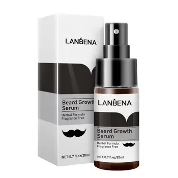 

LANBENA Beard Growth Serum Grow 20ML Herbal Plant Extracts Beard Thicker & More Full Thicken Gentle Hair Beard Care Oil TSLM1