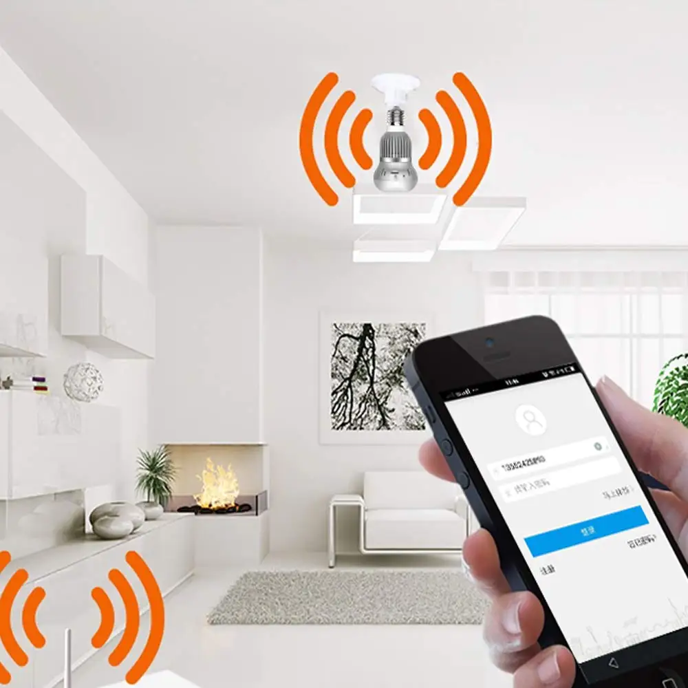Камера видеонаблюдения Camnera светильник 360 ночное видение 960P Wi Fi|Видеокамеры °| |