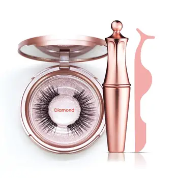 

Magnetic Eyelashes Eyeliner Eyelash Curler Set Reusable 5 Magnet Natural Long Magnetic False Eyelashes With Tweezers Makeup Set