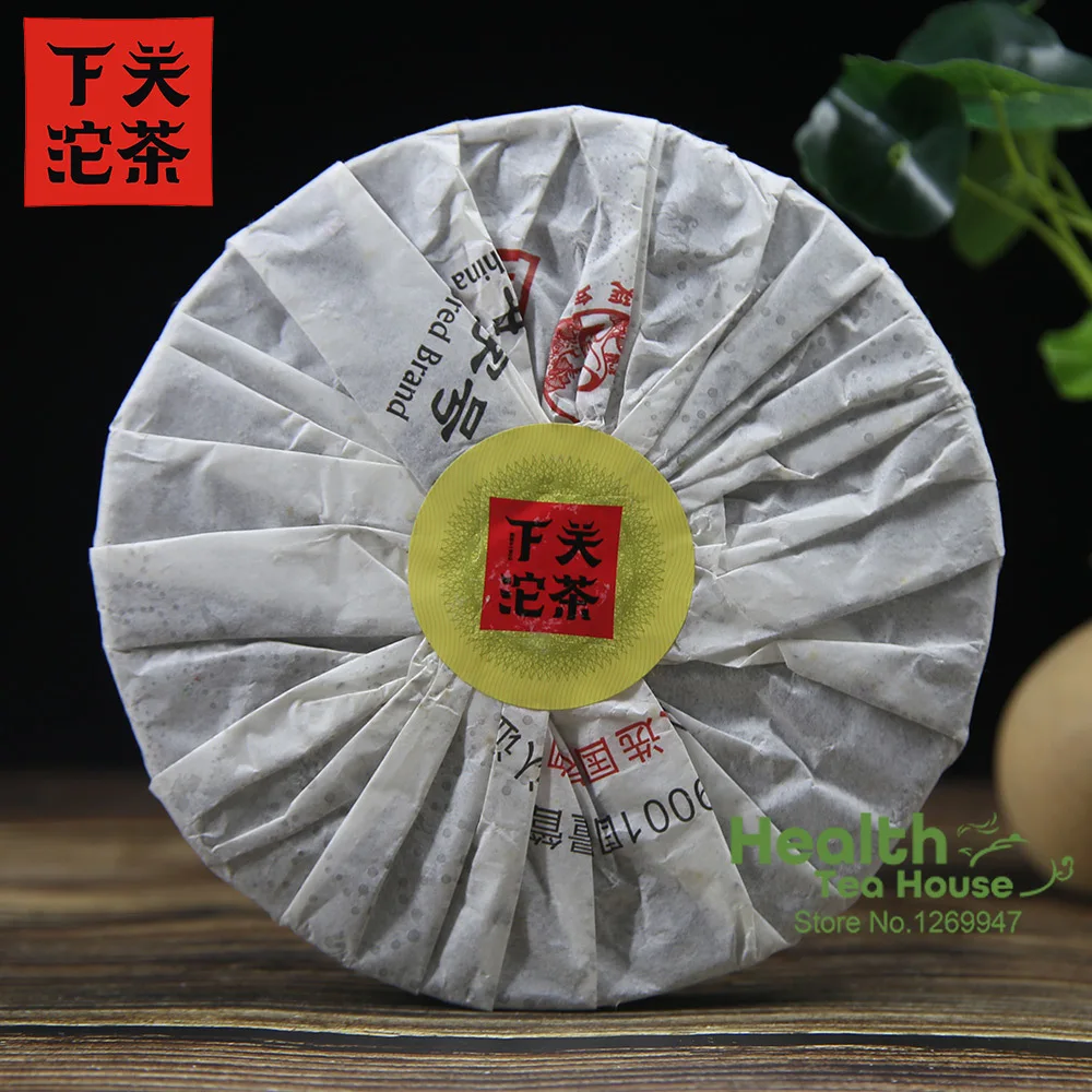 Xiaguan лет Shen Pu'er чай Железный торт Gao Yuan Chen сырой Pu-erh 357 г