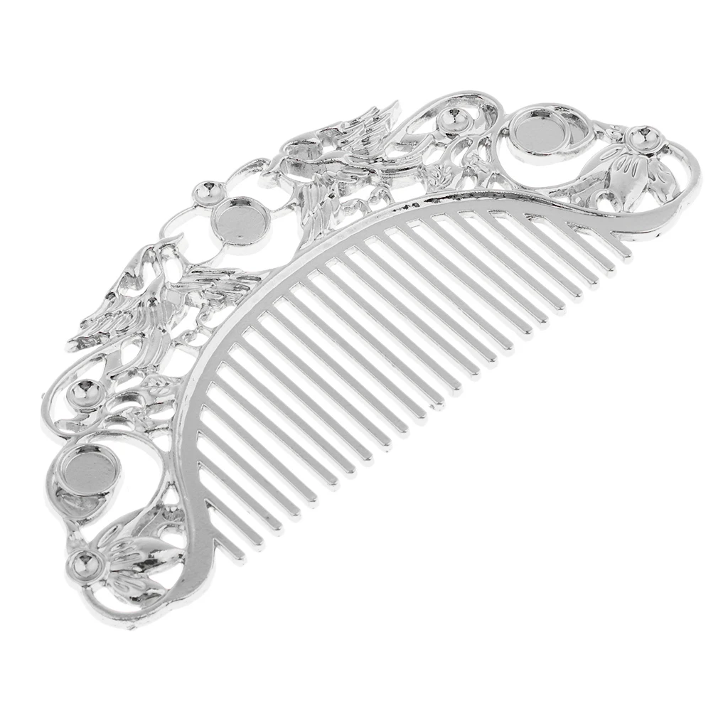 silver color Golden Color Round Cabochon Bezels Blank Hair Side Comb Cabochon Clip Hair Pin Clip Barrette Blanks Hairpin Findings