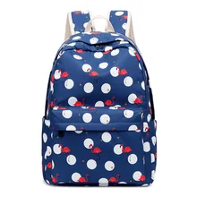 Стильный рюкзак, Женский Повседневный рюкзак большой вместимости, трехсекционный комплект в горошек, водонепроницаемая школьная сумка