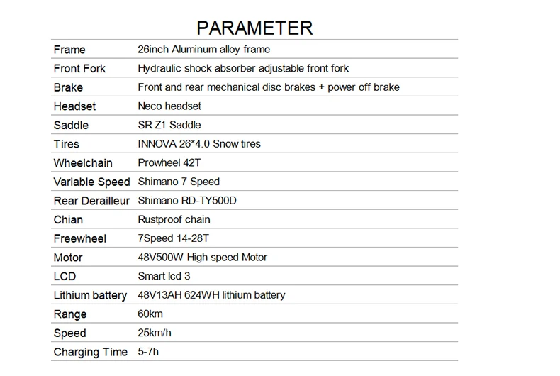 Top Bike 26 48v13ah Lithium Battery Power Of 500 W Motor Electric Bicycle Electric Bicycle Fat Fat Beach Snow Tyre - Road Mtb 11