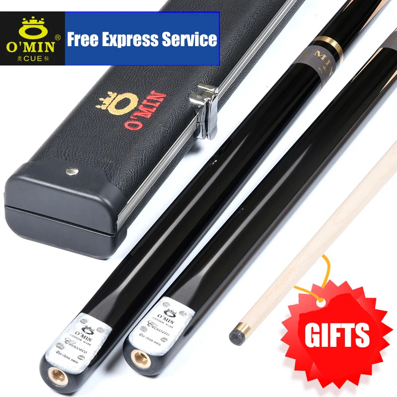 

O'Min Classic-H 3/4 Split One Piece Billiard Snooker Cue 9.5/10mm Tip Professional Canadian Maple Shaft High Quality Billard Cue