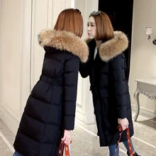 

FAKUNTN 3XL Plus Size Jacket Women Coat Hat Winter Women's Down Jacket Light Down Warm Thick Female Outwear Hooded Long Sleeve