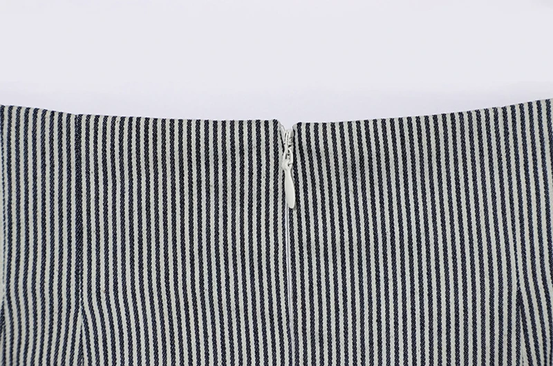 Жемчужная юбка для Для женщин Ruched лоскутное полосатый Высокая талия Нерегулярные длинный Юбки-карандаши Лето 2019 модные элегантные E003