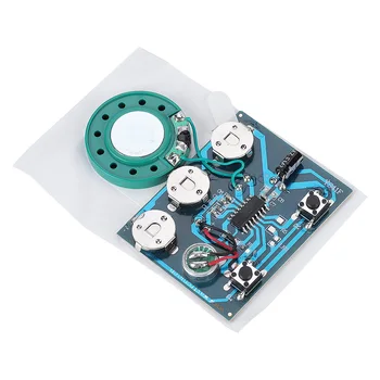 

27s Recordable Music Sound Voice Module Chip With 3 Button Cells 0.5W Audio Output With Button Battery Voice Module
